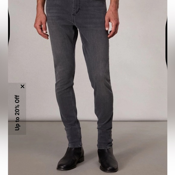 rag & bone Men's Charcoal Skinny Jeans - Picture 6 of 14